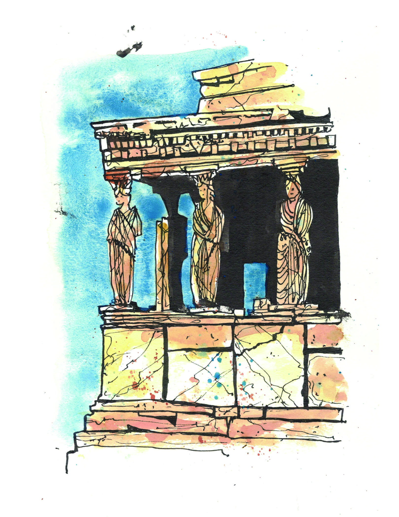 Greece sketchbook sketch 5